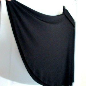 Black A-Line Maxi Skirt sz S Stretch Knit